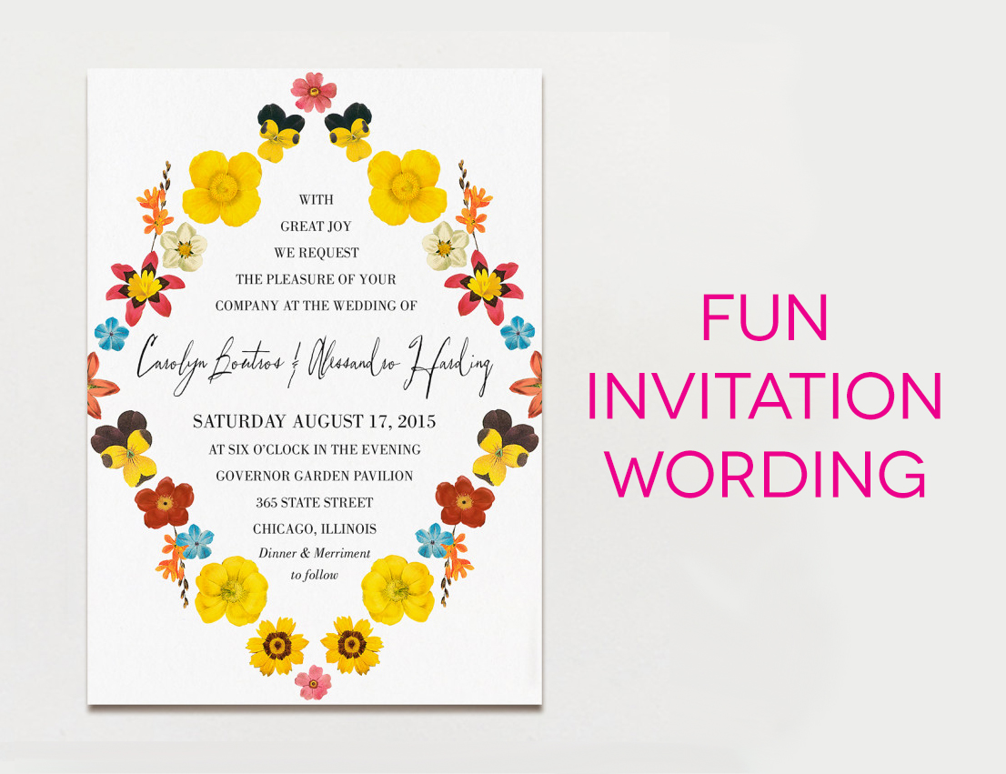 15 Wedding Invitation Wording Samples From Traditional To Fun