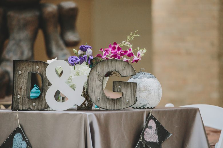 initial letters wedding decor