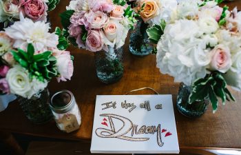 wedding details and it was all a dream sign diy