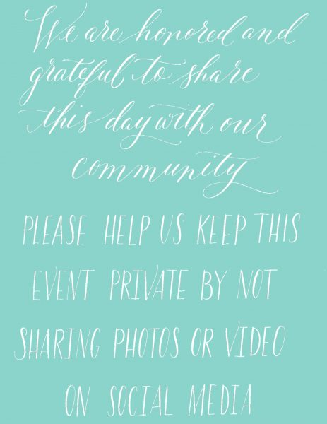 Free Unplugged Wedding Sign From Everly Calligraphy | A Practical Wedding