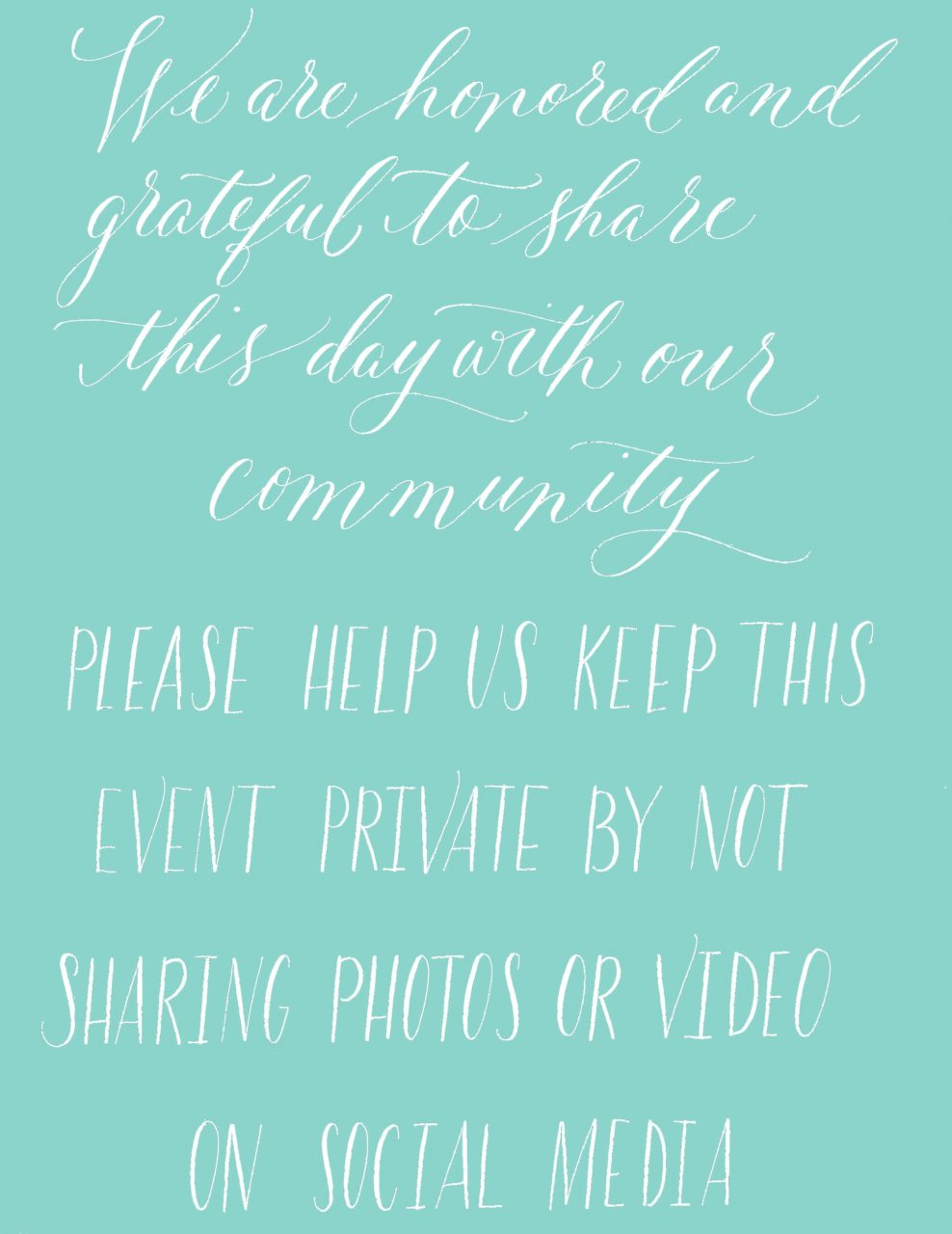 Free Unplugged Wedding Sign From Everly Calligraphy | A Practical Wedding