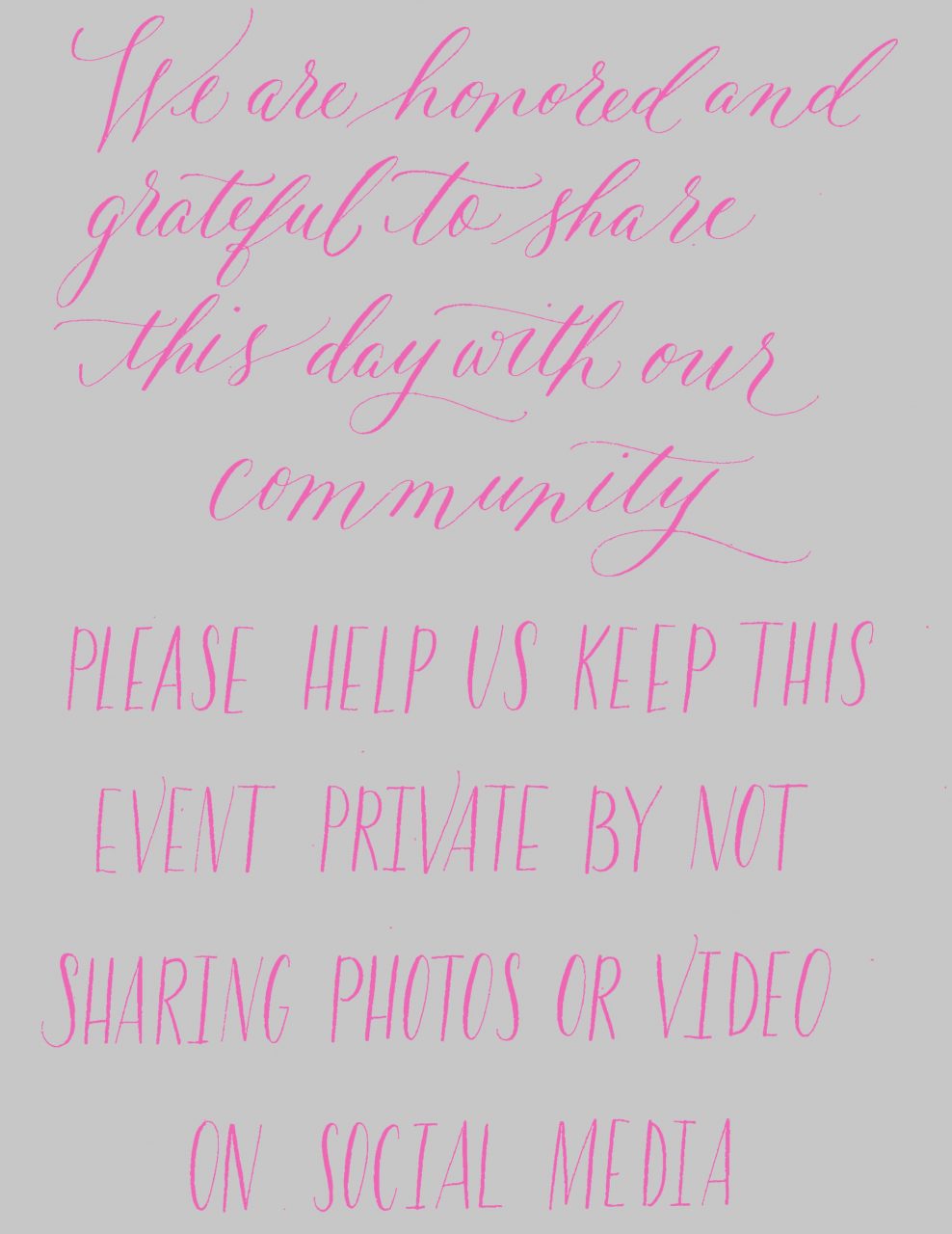 Free Unplugged Wedding Sign From Everly Calligraphy | A Practical Wedding