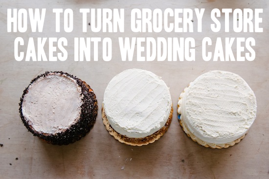 turning grocery store cakes into wedding cakes