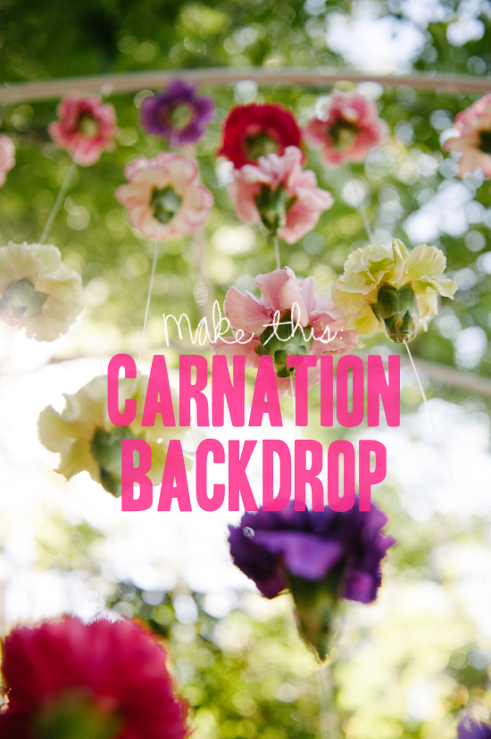 A Practical Wedding | How To Carnation Backdrop