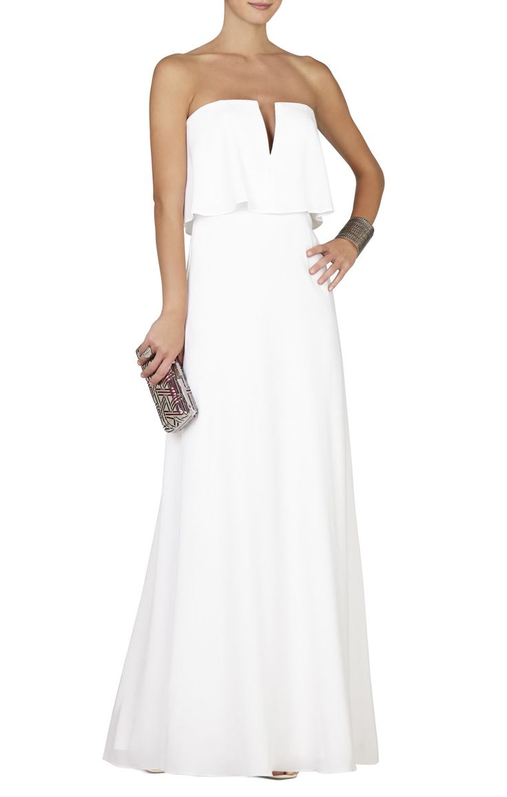 Strapless long mod wedding dress for the wedding dresses under $500 roundup