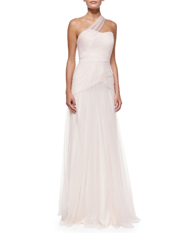 Tulle asymmetrical wedding dress for the wedding dresses under $500 roundup