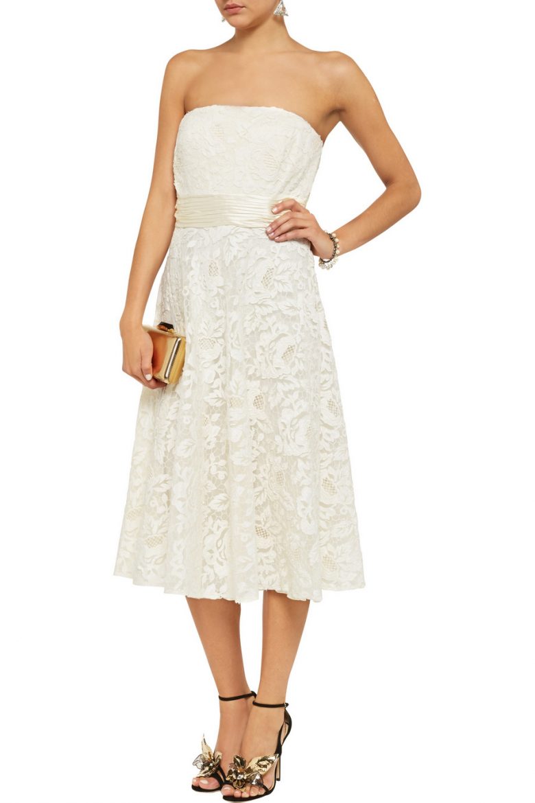 white strapless wedding dress for the wedding dresses under $500 roundup