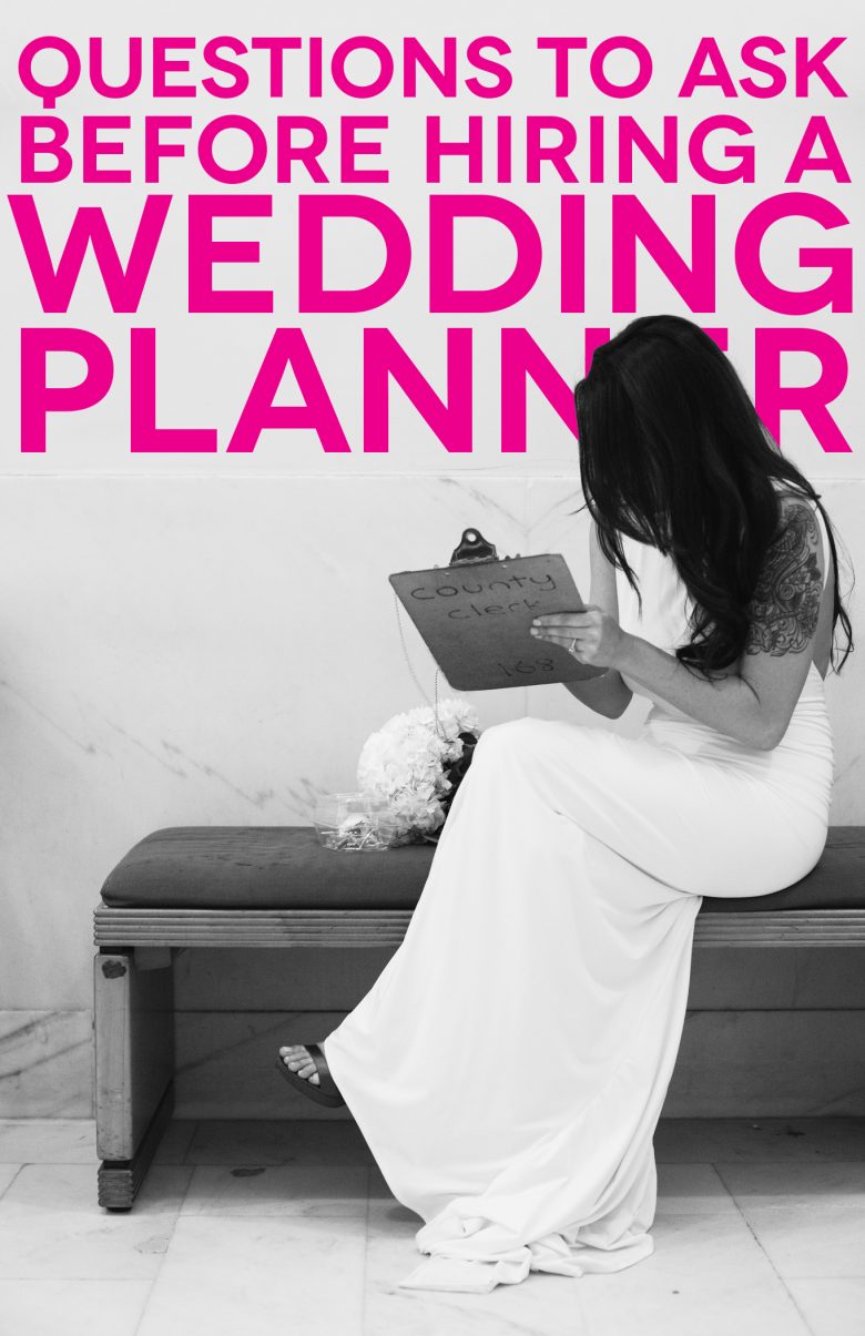 questions to ask before hiring a wedding planner