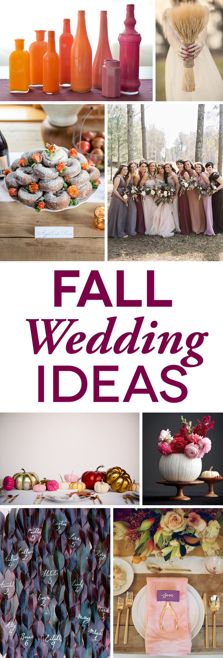 15 Fall Wedding Ideas and colors