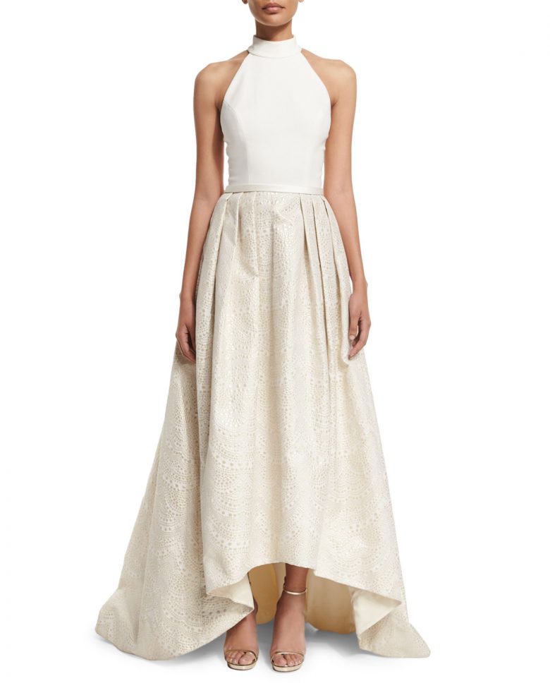 Halter high-low wedding gown from Neiman Marcus | A Practical Wedding