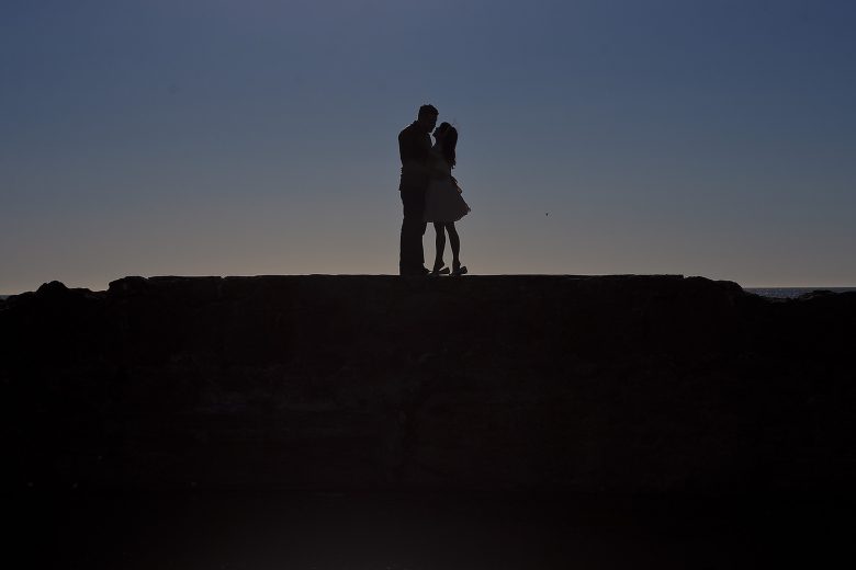 Engagement photos at sunset