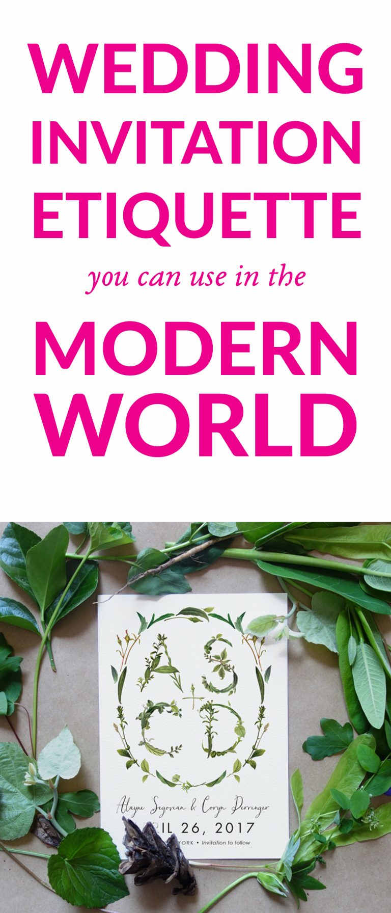 Wedding Invitation Etiquette You Can Use in the Modern World A