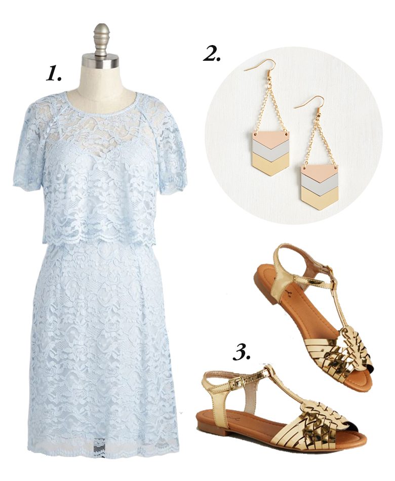 modcloth wedding guest outfit