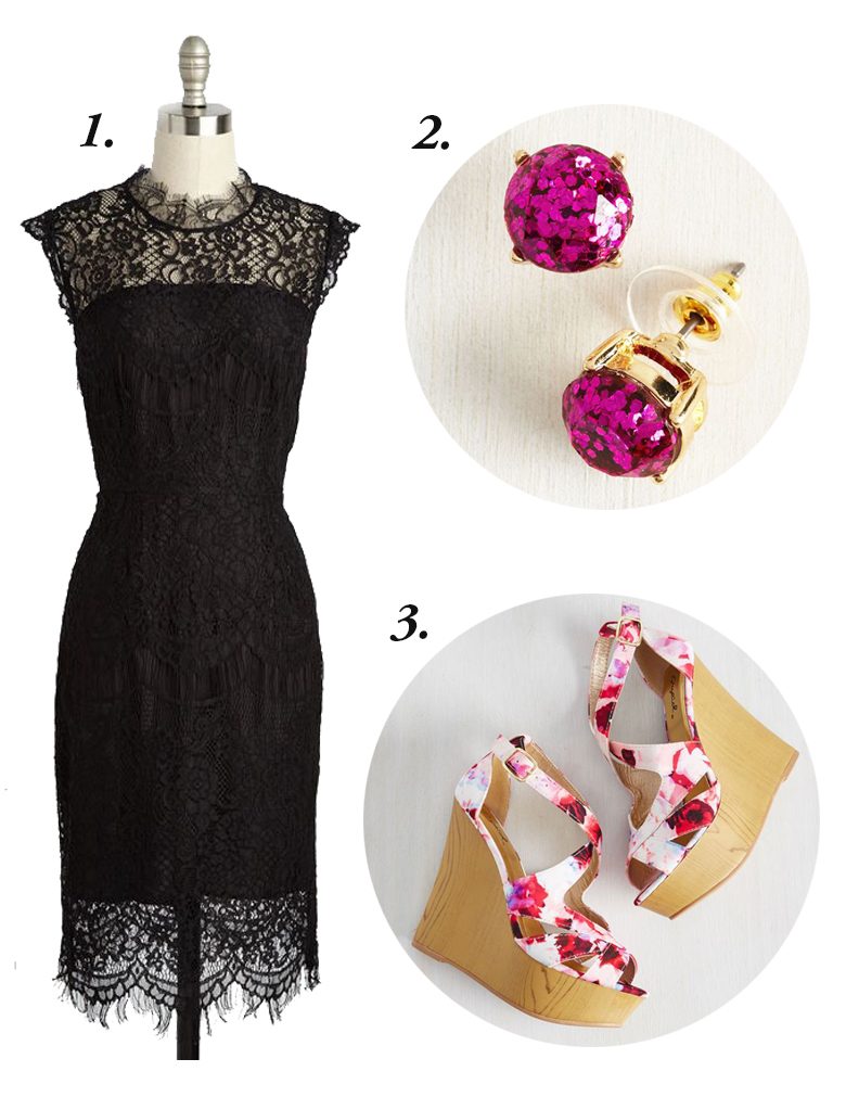 modcloth wedding guest outfit