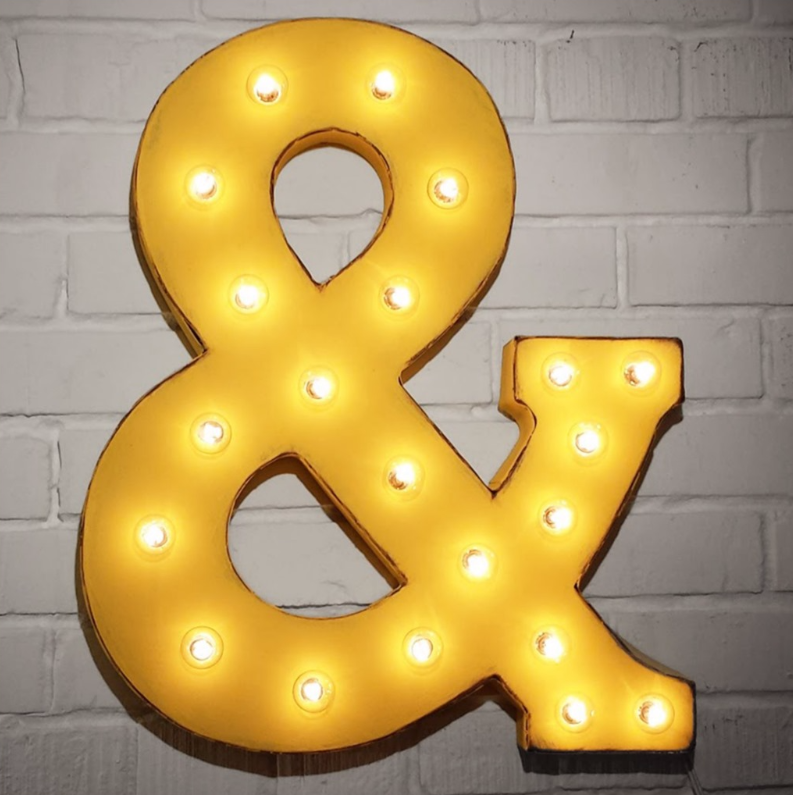 ampersand marquee sign