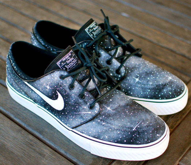 galaxy painted nike ankle sneakers