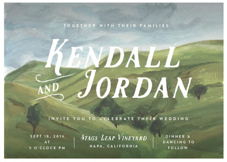 rolling hills wedding invitation by minted