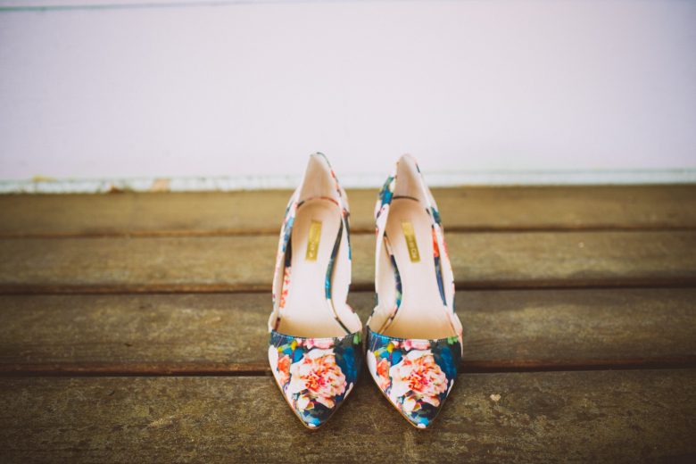 Photography by Kelley Raye floral print shoes
