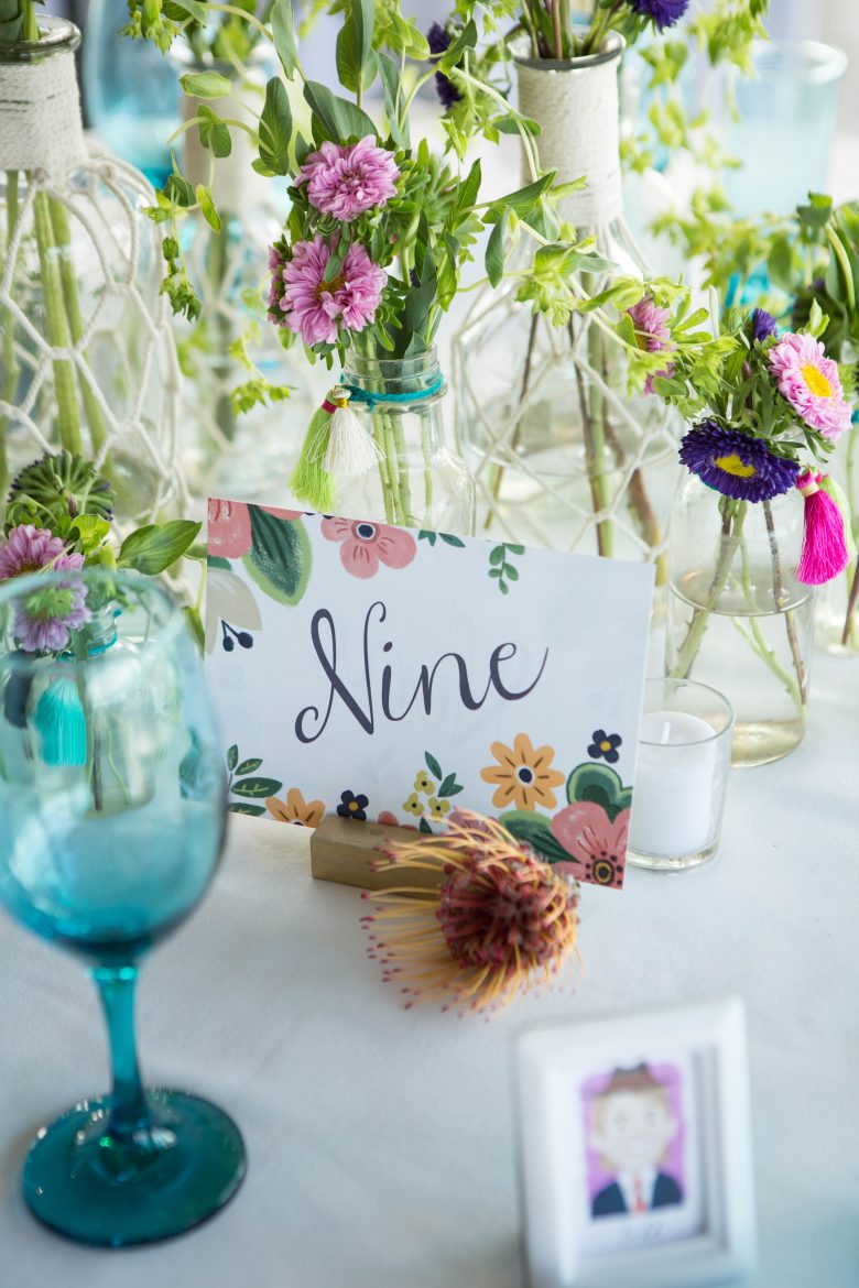 floral table number