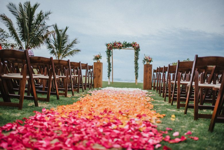 wedding aisle with flowers