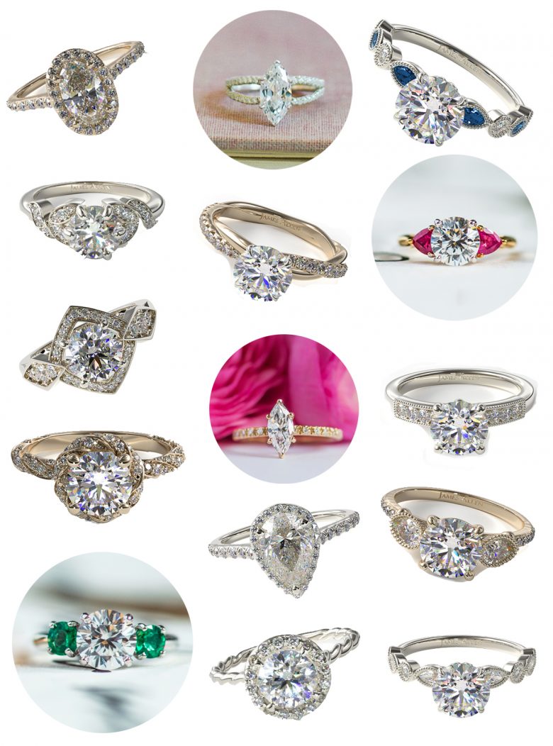 round up of unique engagement rings