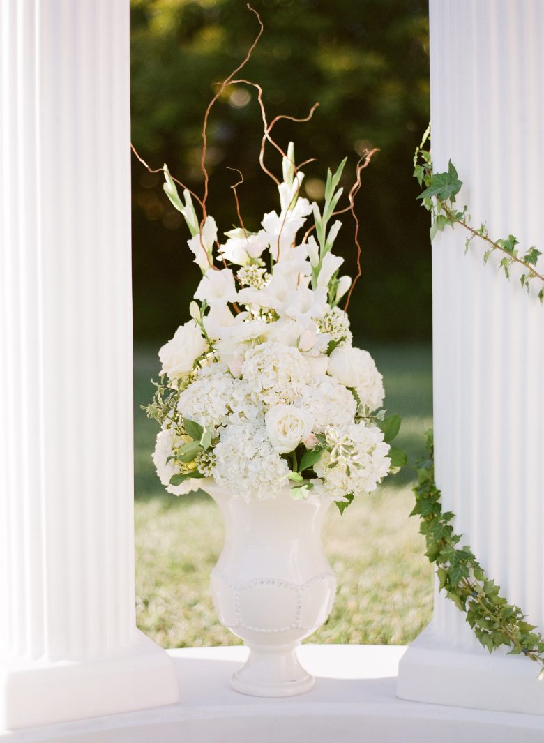 gladiolus centerpiece for winter weddings