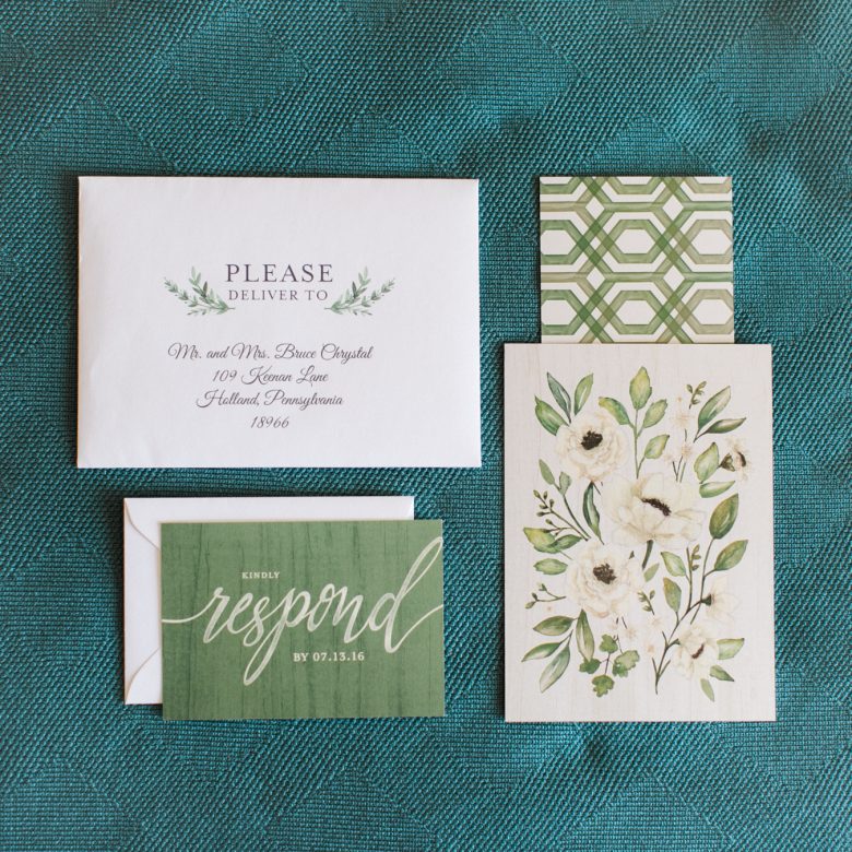 wedding invitations and save the dates