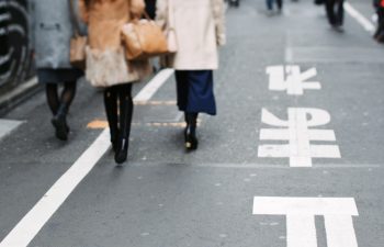 women walking down the street