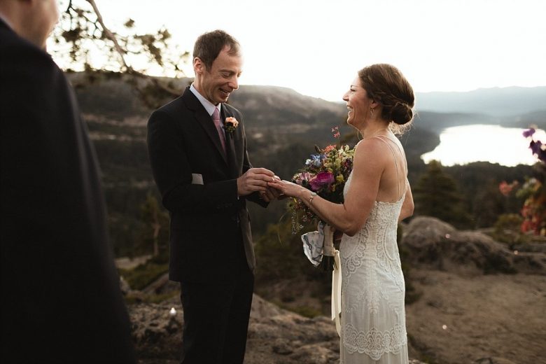 a couple getting married on donner pass