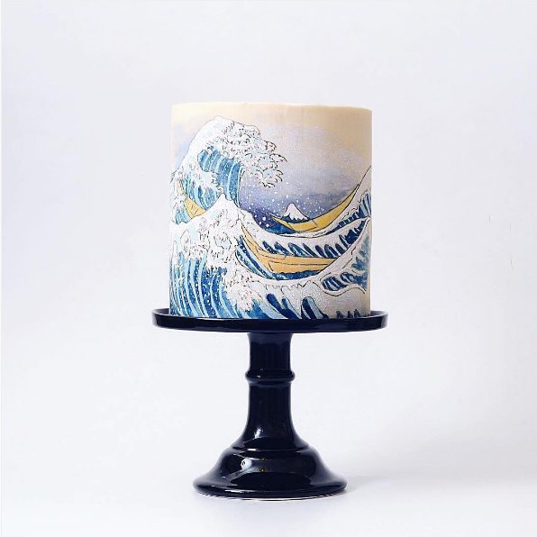 tidal wave wedding cake