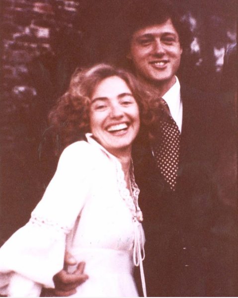 hillary and bill on their wedding day