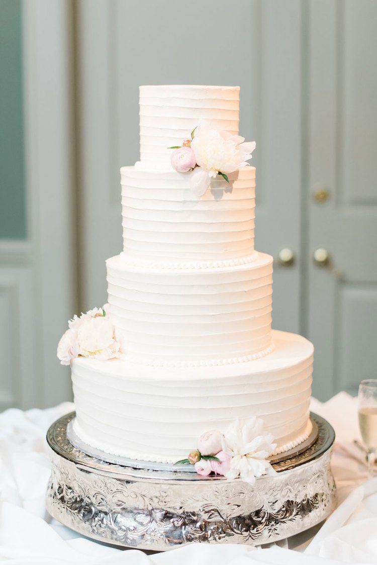 classic white wedding cake