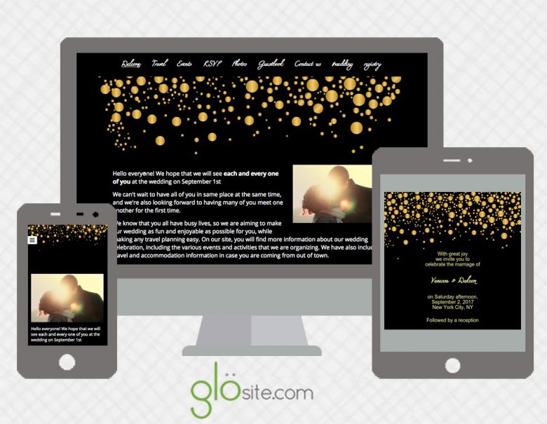 glo wedding website