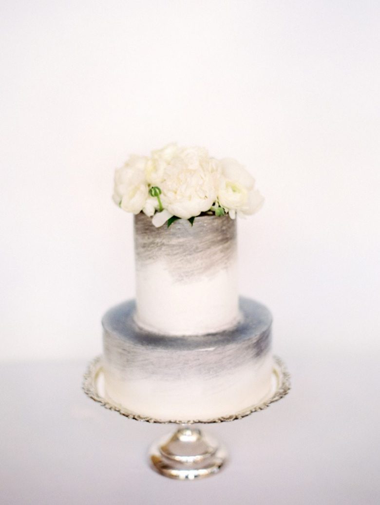 gray ombre wedding cake