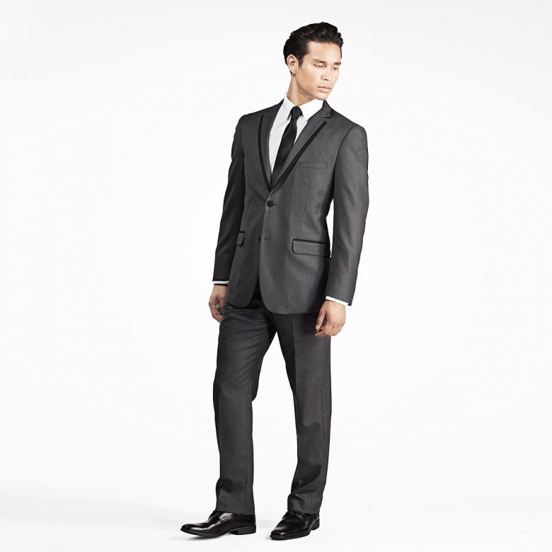 charcoal gray suit from gentux