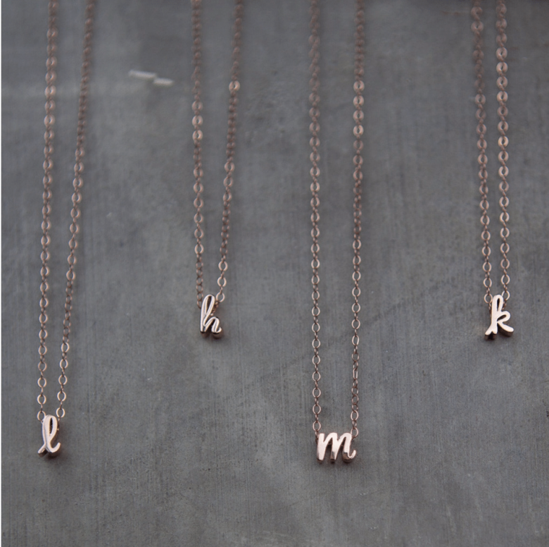 wedding necklaces with initials