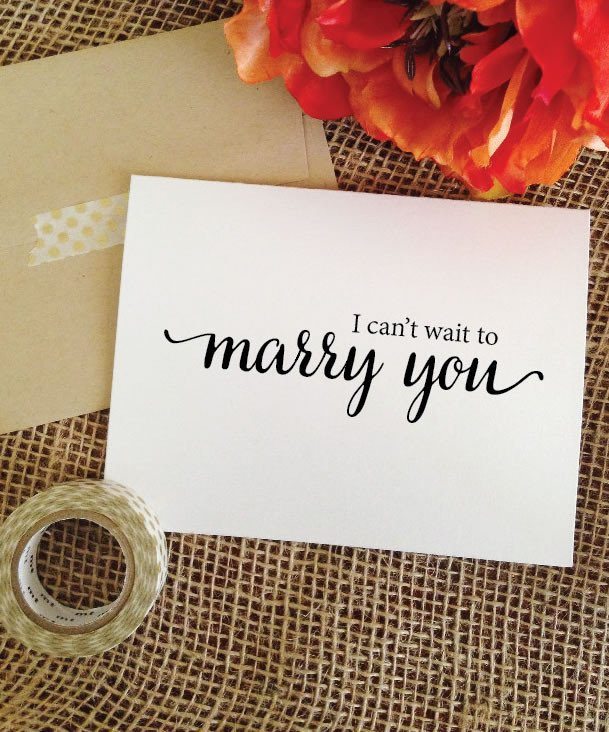 i can't wait to marry you card