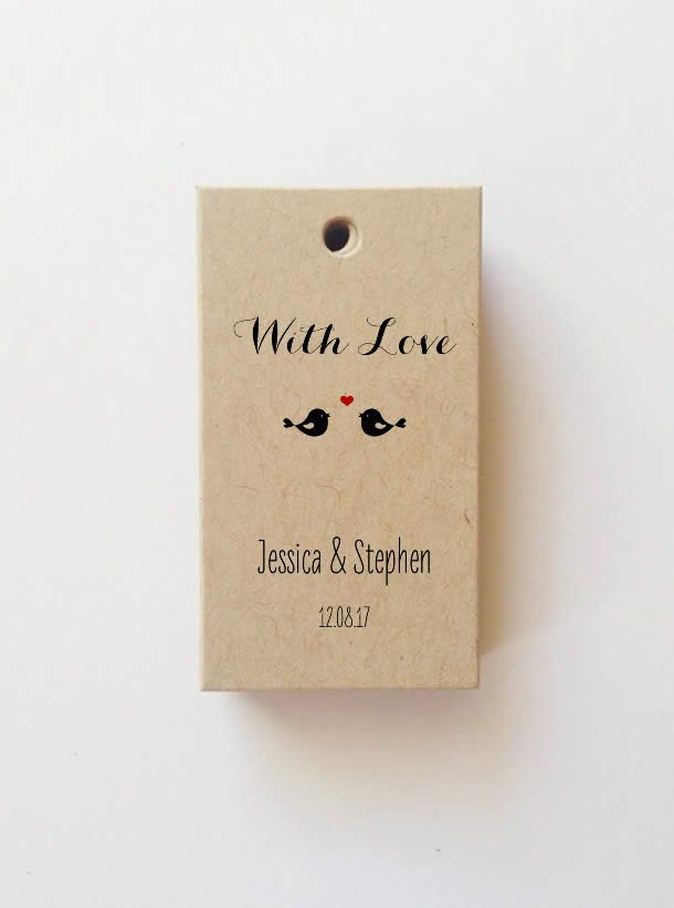 with love wedding favor tags