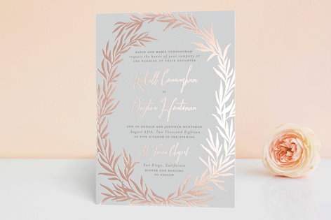 custom foil wedding invitations from minted