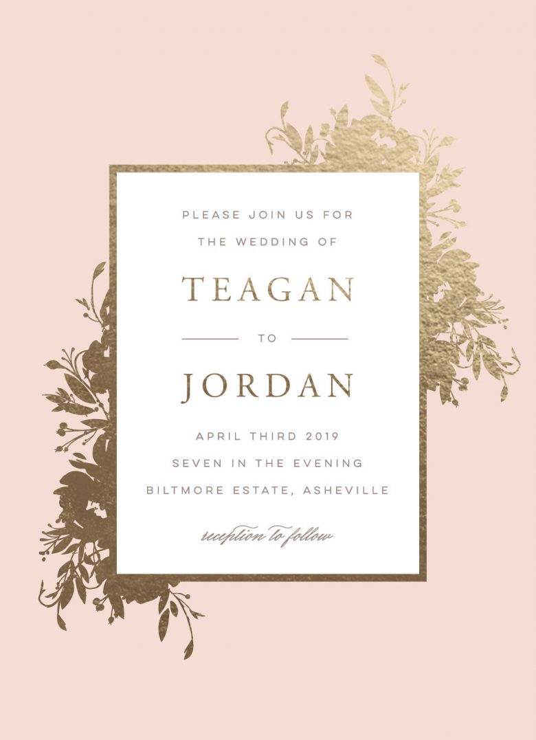 beauty custom foil wedding invitations from minted