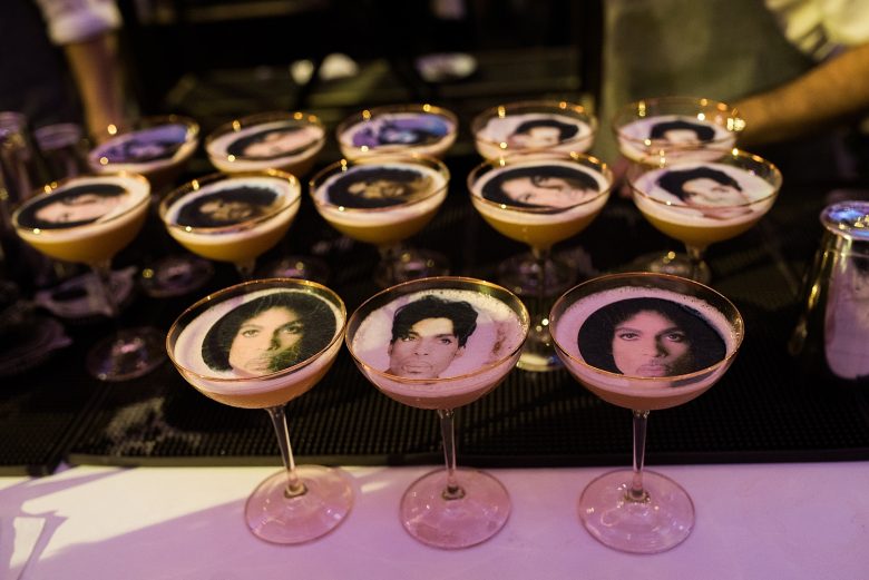 drinks with prince's face on them
