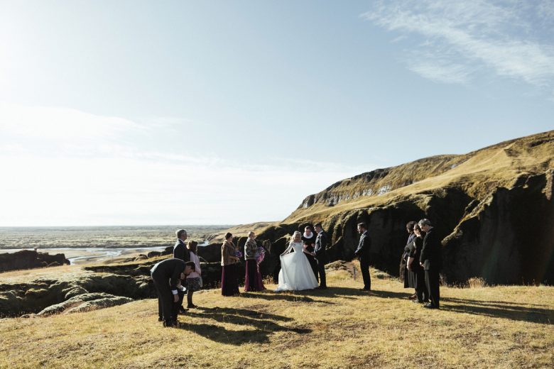 Wedding ceremony in Fjaðrárgljúfur
