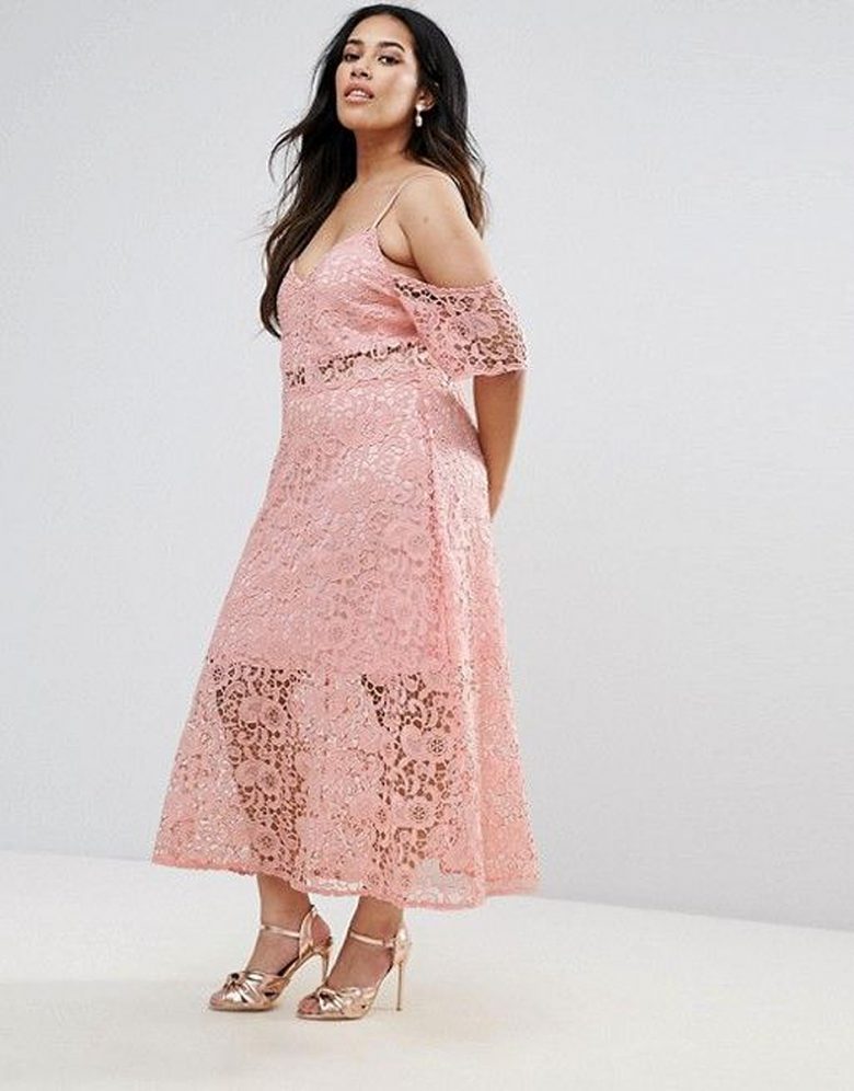 dusty rose slip dress with drop sleeve sheer lace overlay