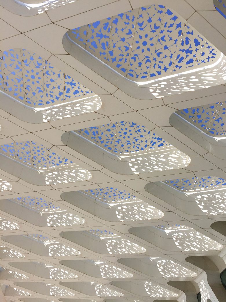 Ornate ceiling in Marrakesh airport
