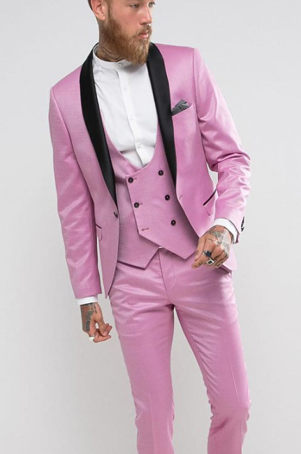 Noose & Monkey Super Skinny Tux in Pink from ASOS