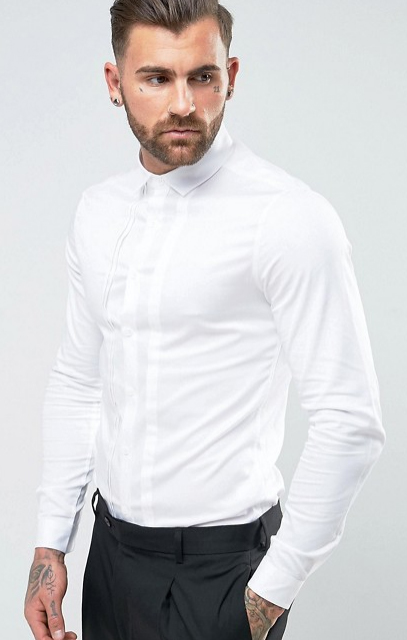 ASOS white sateen shirt