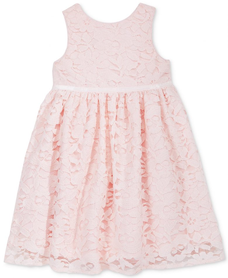 pink lace little girl dress