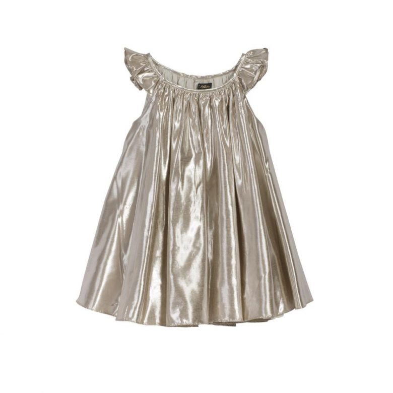 platinum lame toddle dress