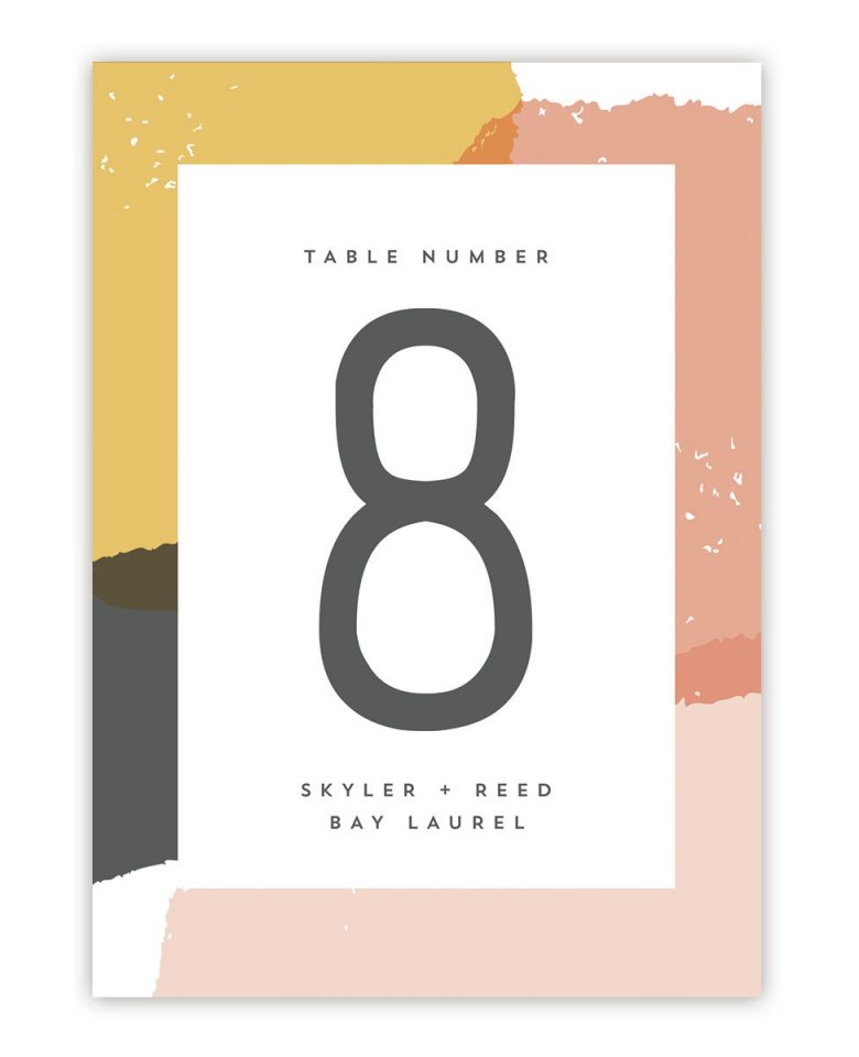 Brush Table Number by Allison Cornu for Minted
