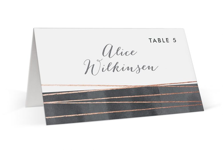 Geo Chic Foil-Pressed Place Card
